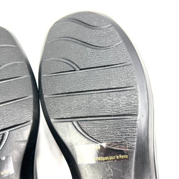 Clarks‎ Womens Size 8 Blue Leather Slip On Comfort Clogs Loafers Shoes - Picture 11 of 15